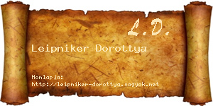 Leipniker Dorottya névjegykártya